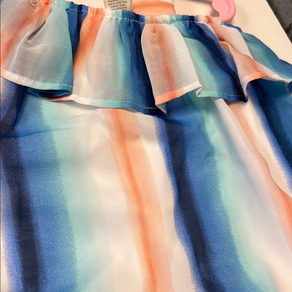 Striped Ruffle Baby Romper - Picture 7 of 7